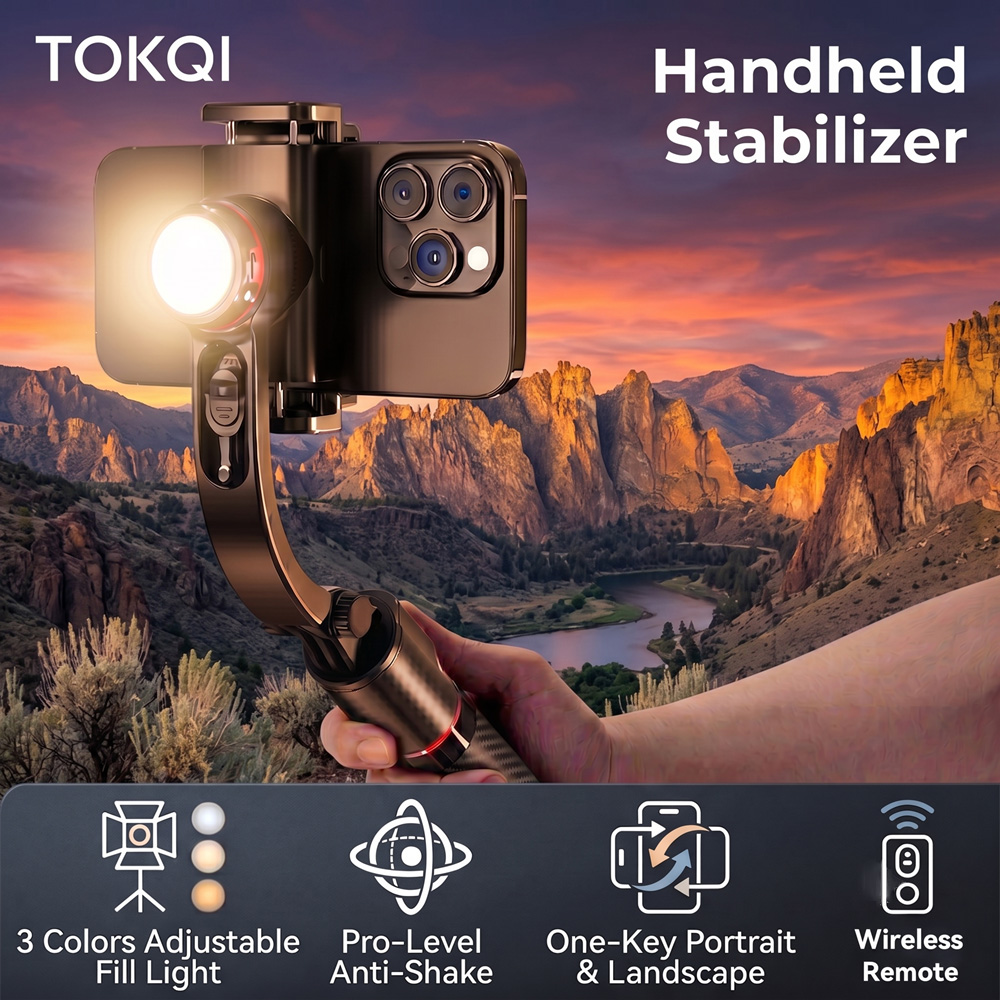 Auto Tracking Tripod - TOKQI 짐벌 스태빌라이저, 흔들림 방지 알루미늄