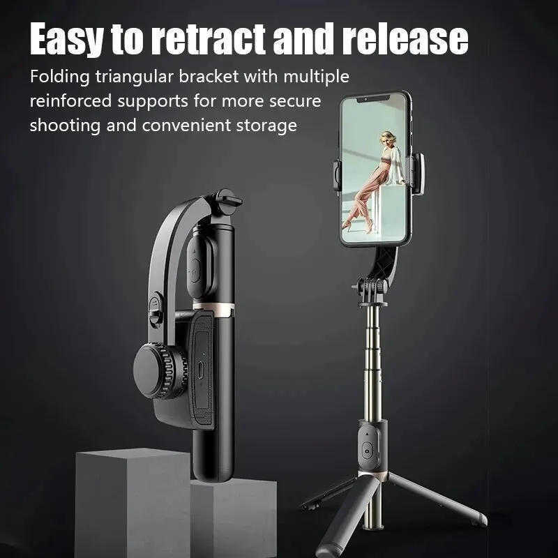 Q08 핸드헬드 짐벌 스테빌라이저 셀카봉 조명 스마트폰 - Auto Tracking Tripod 리뷰 및 가격