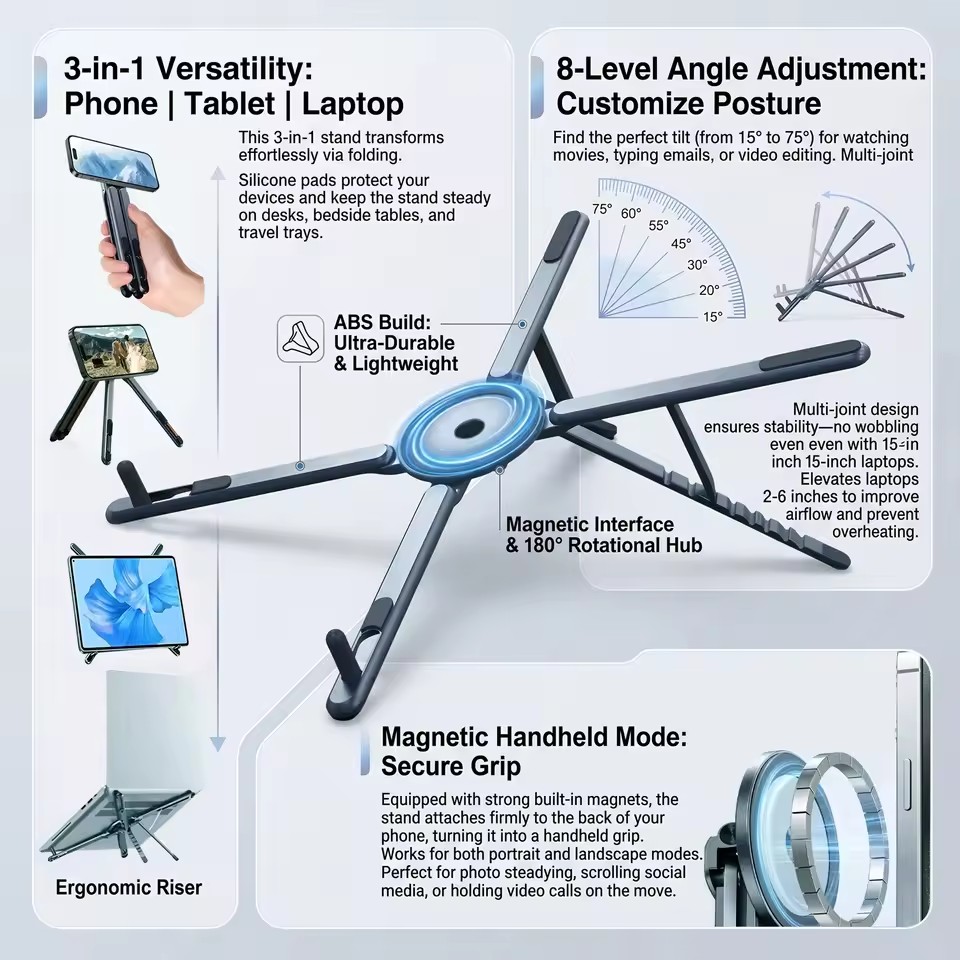 휴대용 자석식 휴대폰 거치대 & 셀카봉 3-in-1 접 - Auto Tracking Tripod 리뷰 및 가격