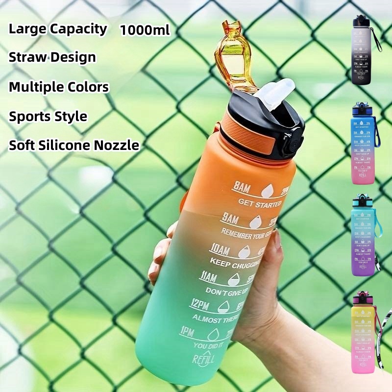 그라디언트 색상 1000mL 대용량 야외 스포츠 플라스 - Smart Water Bottle Tracker 리뷰 및 가격