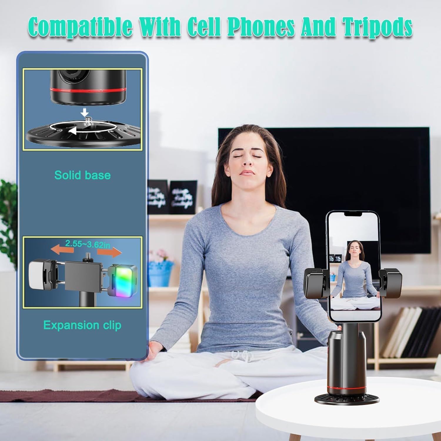 자동 얼굴 추적 삼각대 360 °   회전식 자동 추적 - Auto Tracking Tripod 리뷰 및 가격