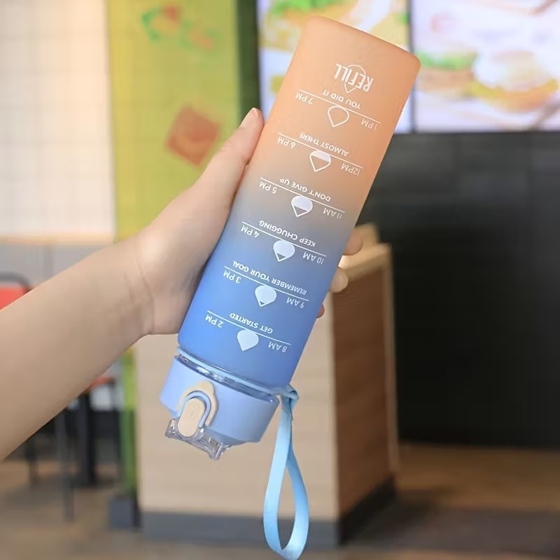 900ml 스포츠 물병 고온 저항성 눈금 있는 빨대 컵 - Smart Water Bottle Tracker 리뷰 및 가격
