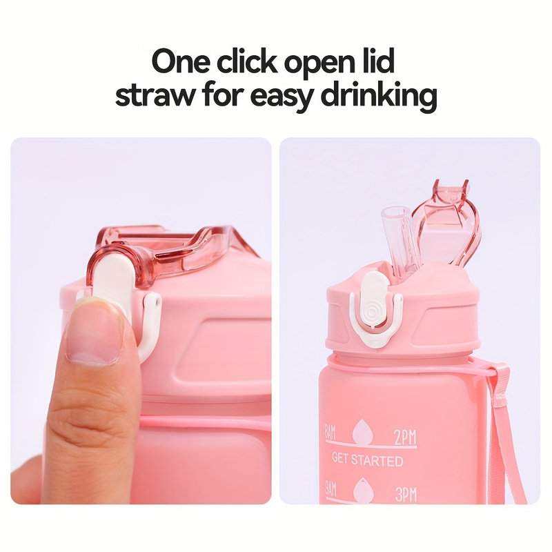 시간 추적 빨대가 있는 스포츠 물병, 누수 방지 잠금  - Smart Water Bottle Tracker 리뷰 및 가격