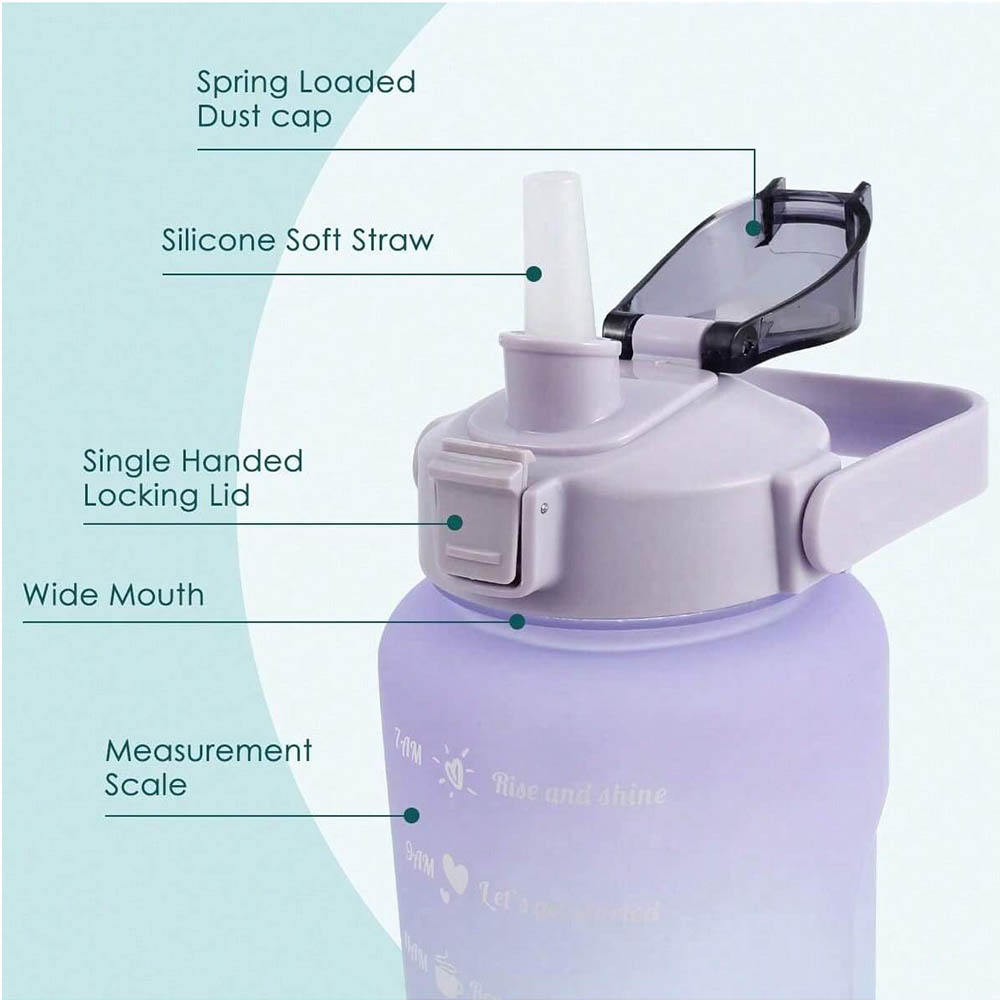 2L 물병 시간 및 용량 마커가 있는 동기 부여 물병  - Smart Water Bottle Tracker 리뷰 및 가격