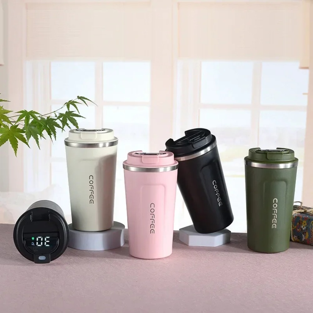 스마트 LED 온도 표시 스테인리스 보온 커피 머그컵, - Smart Water Bottle Tracker 리뷰 및 가격