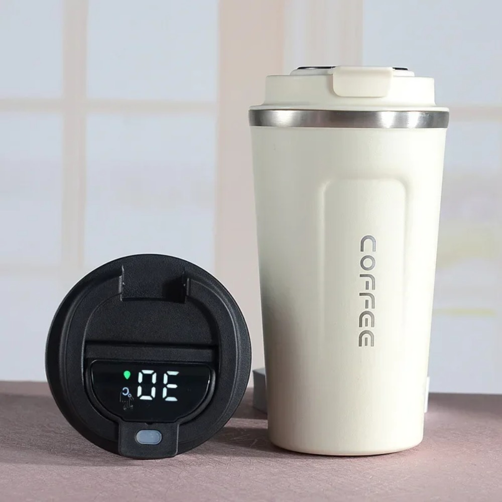 스마트 LED 온도 표시 스테인리스 보온 커피 머그컵, - Smart Water Bottle Tracker 리뷰 및 가격