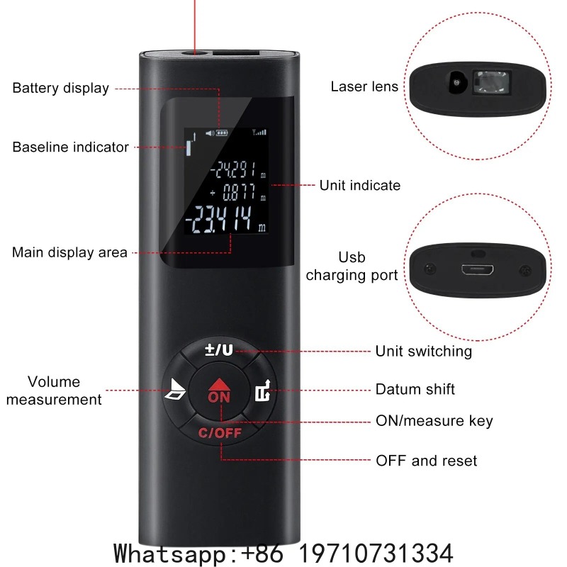 40M/60M 미니 스마트 레이저 거리 측정기 적외선  - Laser Distance Measure 리뷰 및 가격